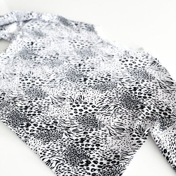 Joie // Animal Print Crop Sweater // Size Large // monochrome - Picture 6 of 6